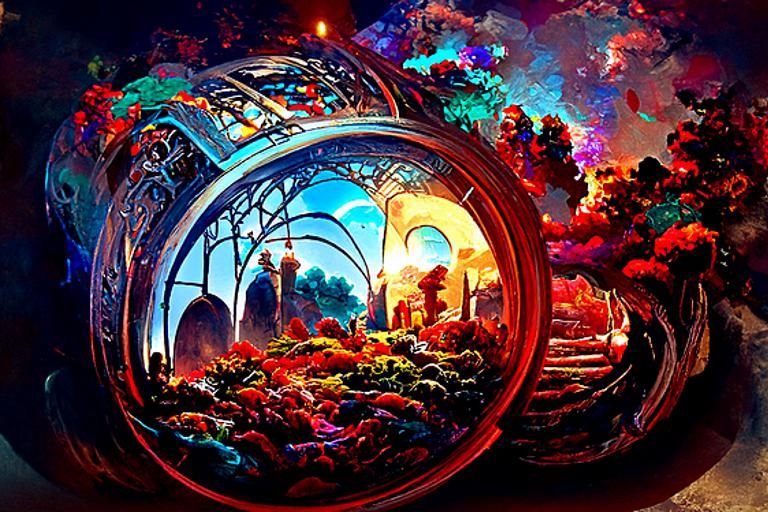 Magical Portal to a Fantasy Dimension: Hyperrealistic Painti...