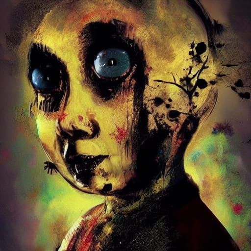 Surreal Horror Doll, Forgotten in Time