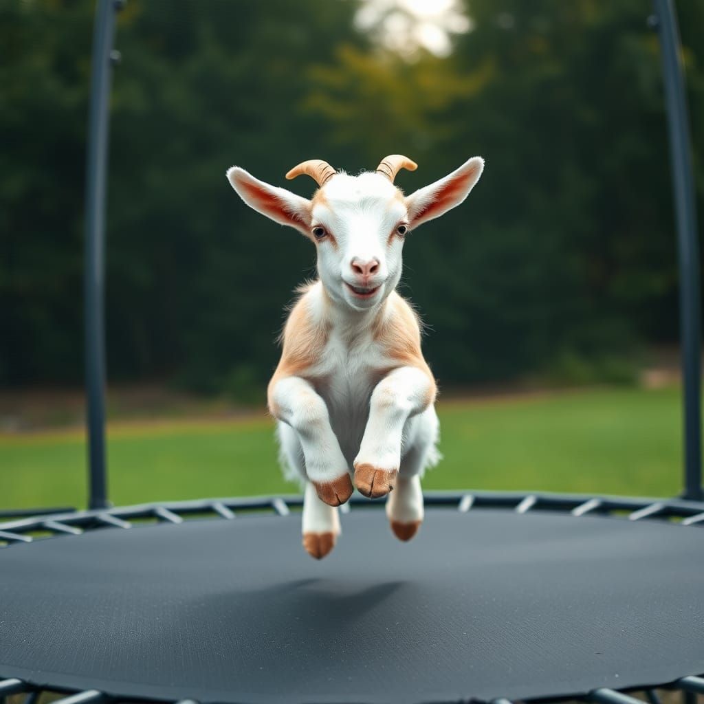 Baby goat having fun (C)