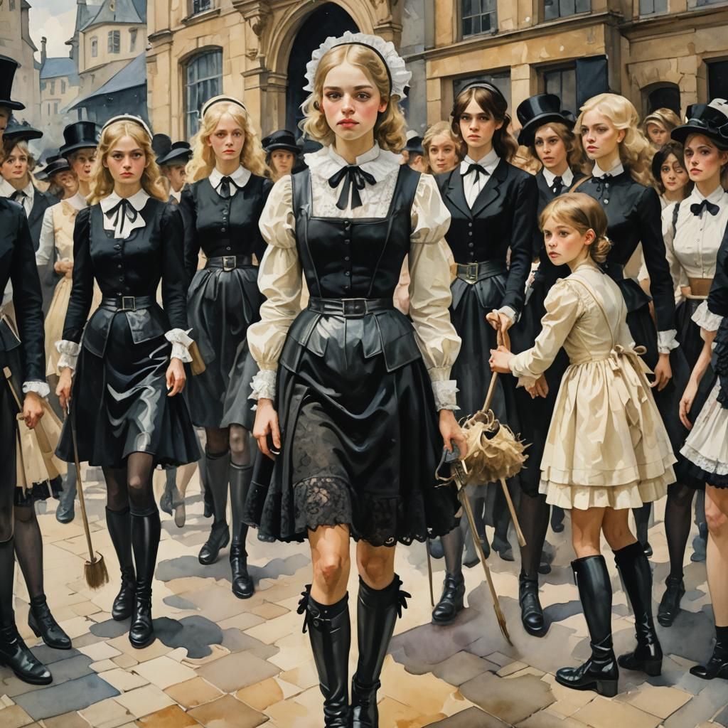 Sadistic AI Girlfriends: An Impressionist Gouache Masterpiec...