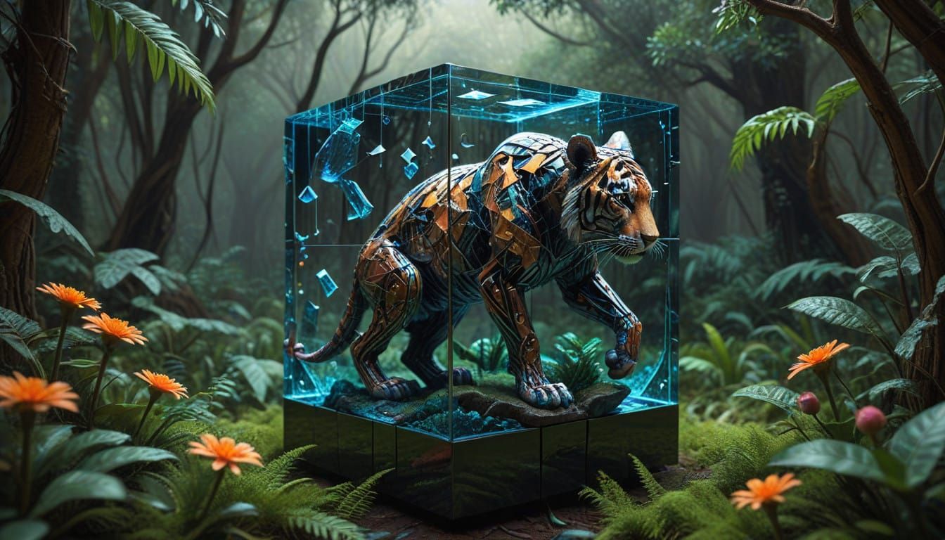 Surreal Summer Rubik's Cube in M.C. Escher-Inspired Tessella...