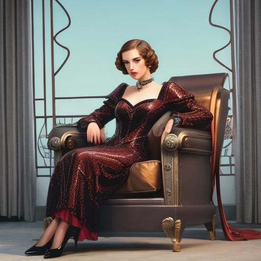 Depressed Aristocrat in Art Deco Style