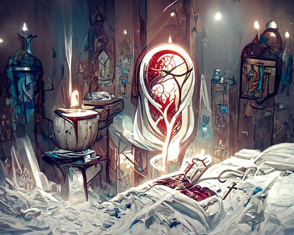 Medieval Rite of Passage in Digital Art Style