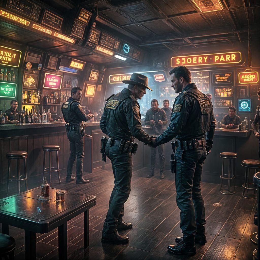 Sci-Fi Bar Confrontation: Alien Pickpocket Apprehended