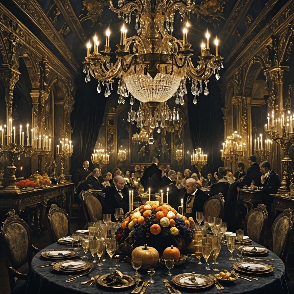 Vampire Lord's Farewell Party in Dark Romantic Style