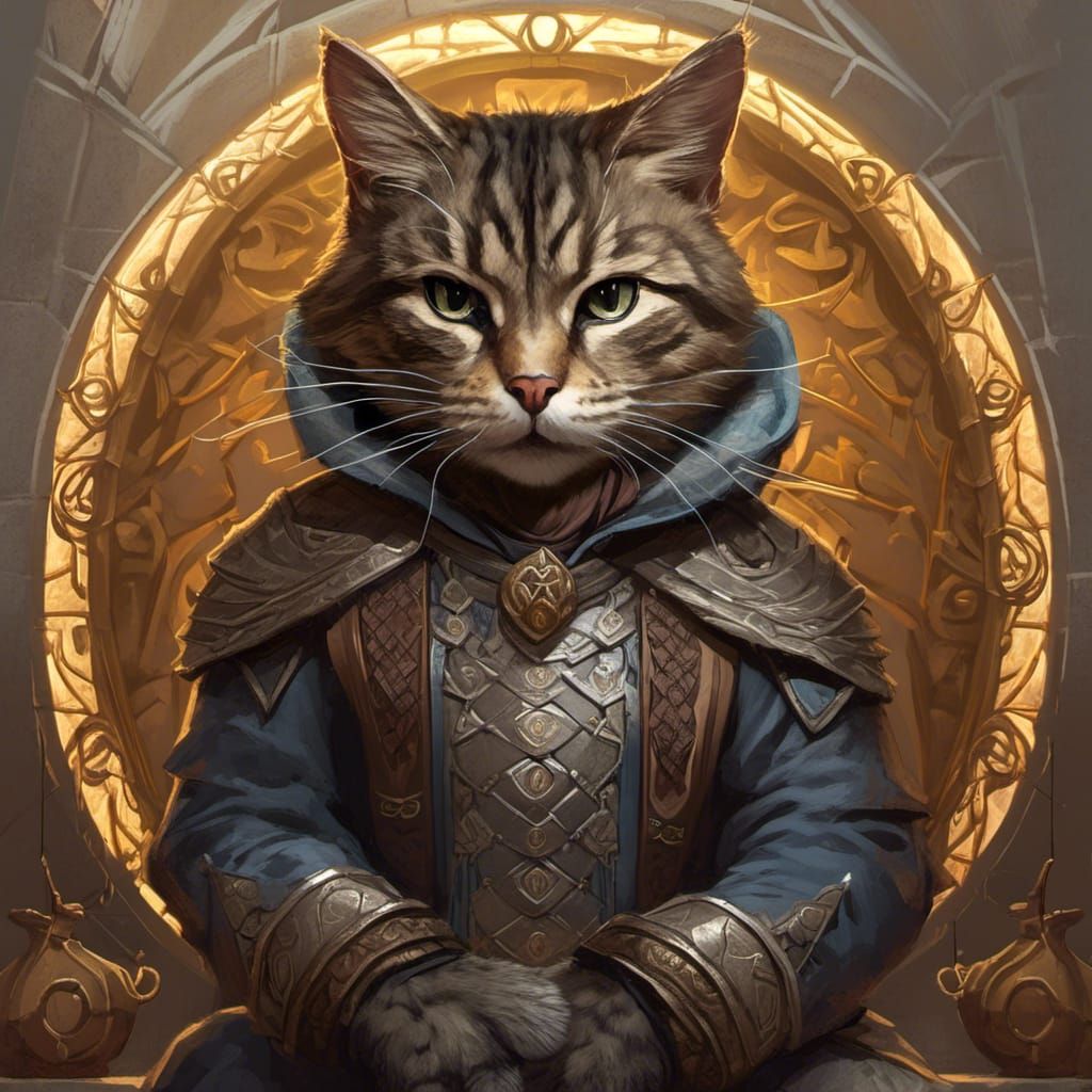 Khajiit Merchant Portrait in Hyperdetailed Digital Art