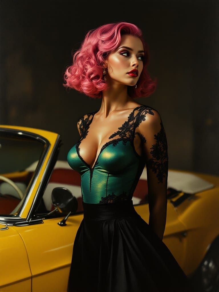 Ethereal Goddess in Oil Painting Style