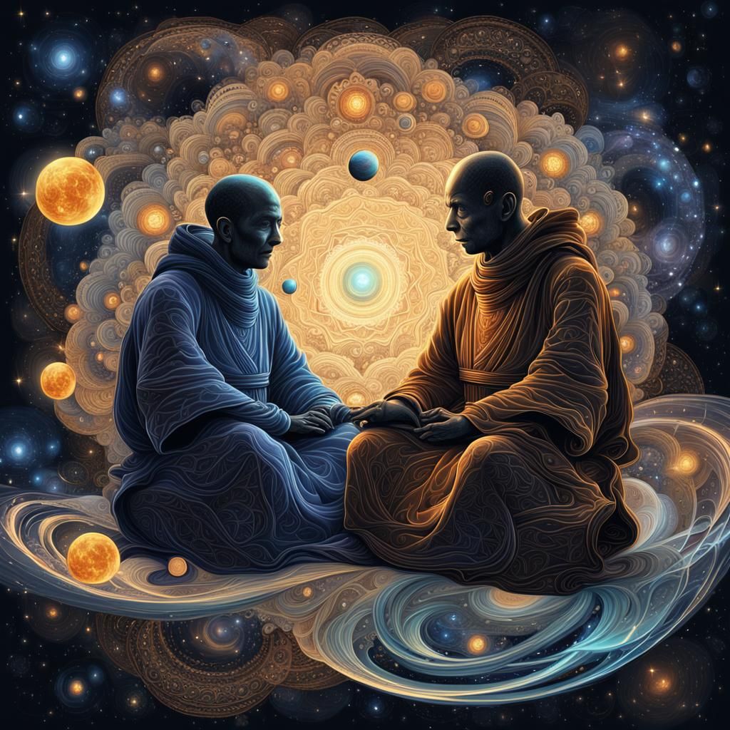 Monks Greet Alien Ambassadors at Universe Center