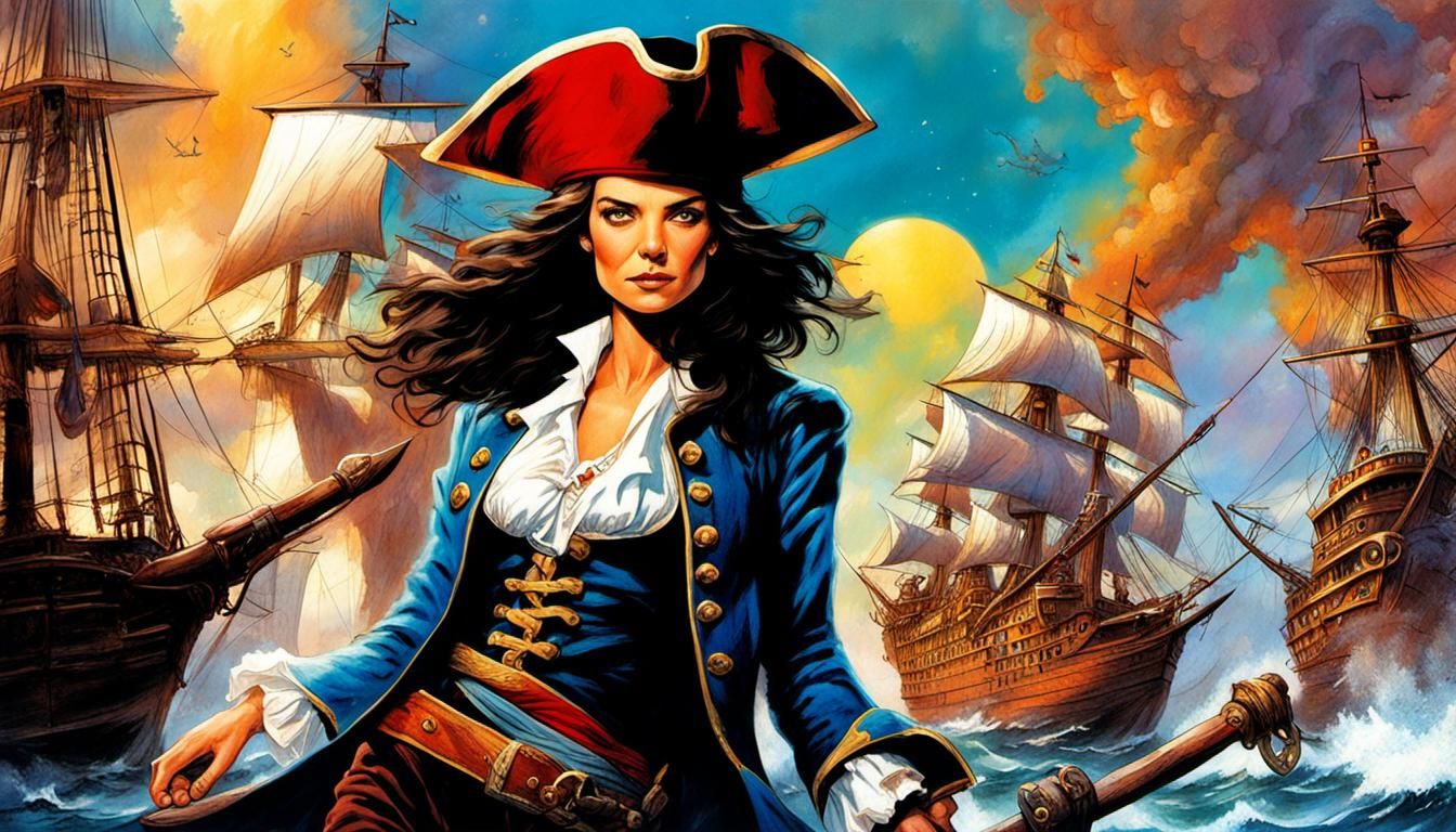 Katie Holmes, a pirate captain
