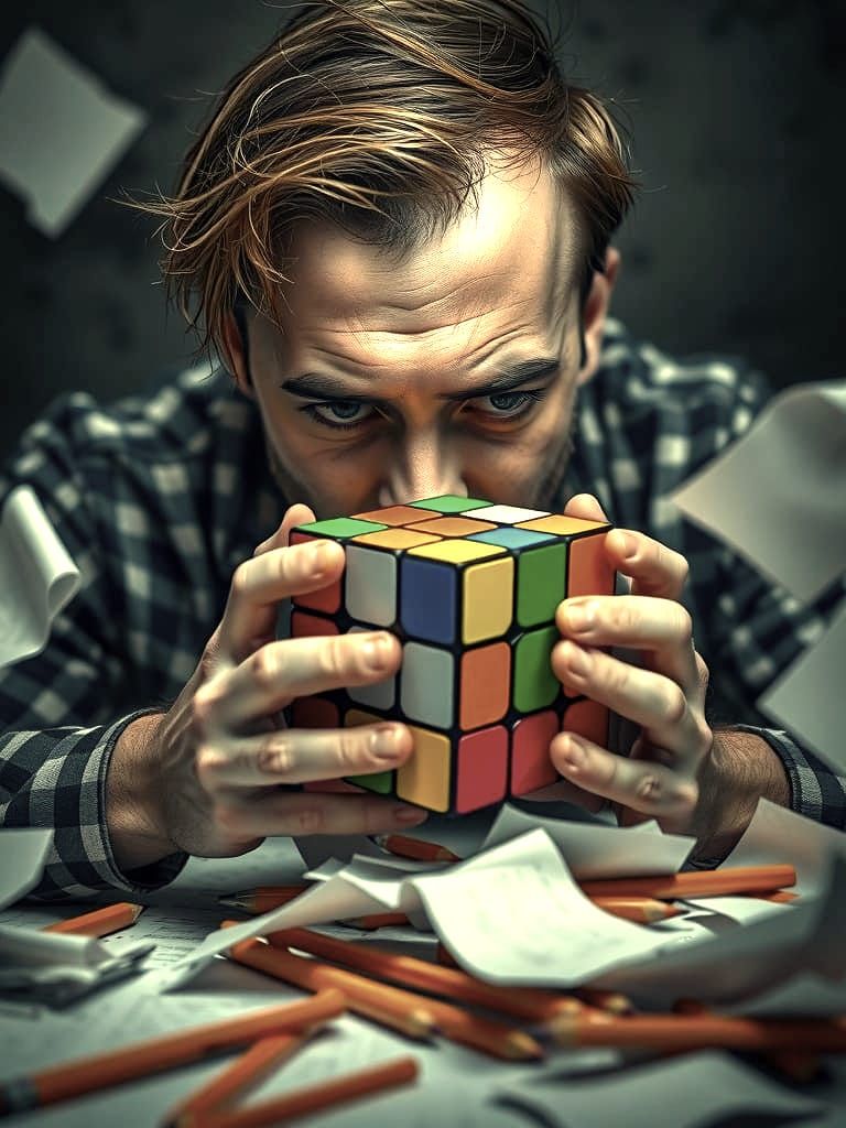 A Man's Descent into Madness While Solving a Rubik's Cube