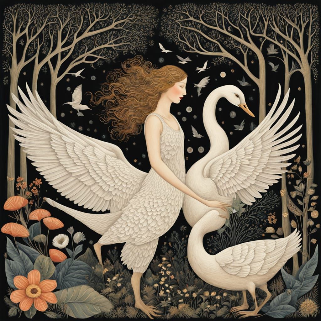 Swan Goddess of the Golden Forest