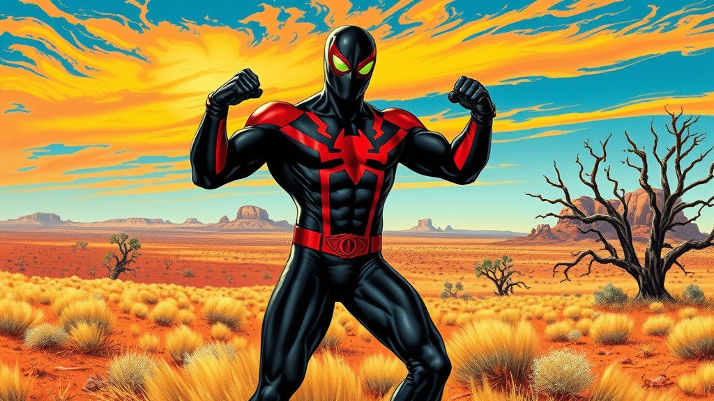 Spyderman in the Outback: Comic Book Cover Art