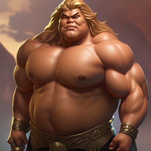 Fat He-Man on a Diet: 8K Concept Art