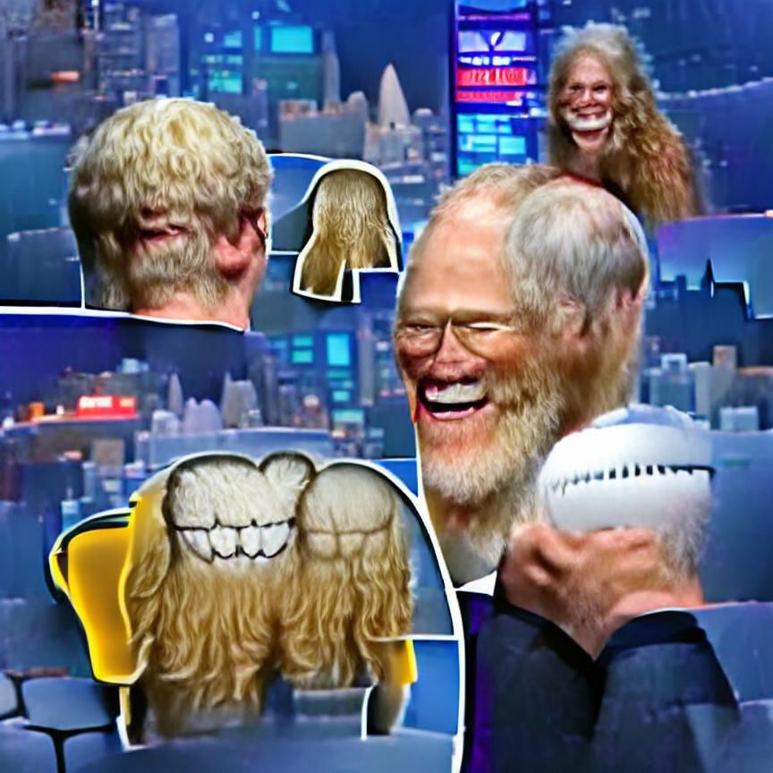 Humorous Caricature of David Letterman