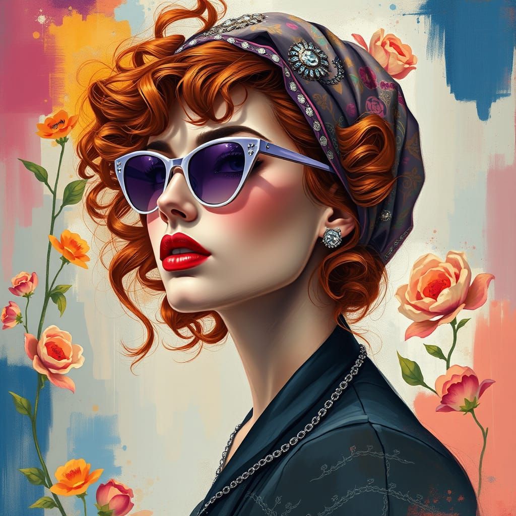 Whimsical Portrait of a Girl in Lavender Luxe