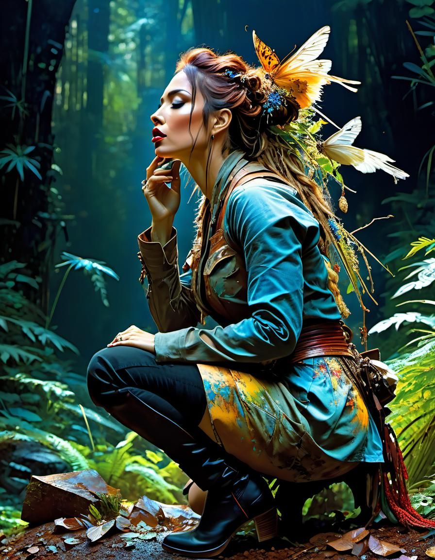 Beautifully alone in the woods