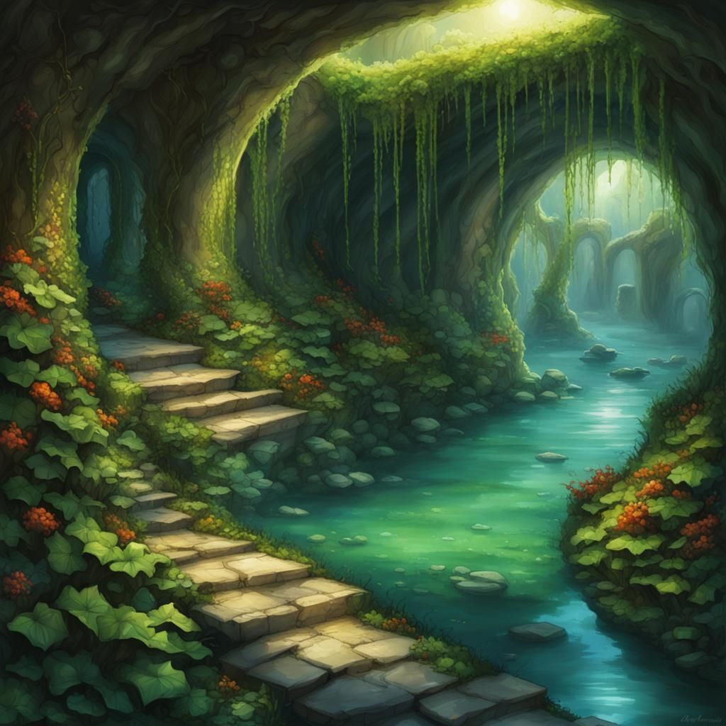 Fantasycore Underground Lagoon in Elaborate Detail