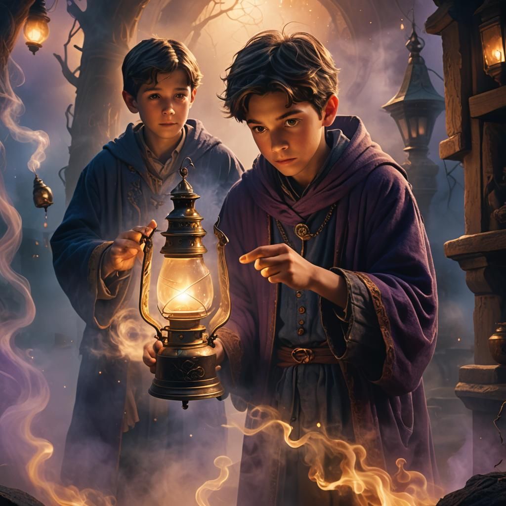 Boy Summons Vapor Wizard from Kerosene Lamp
