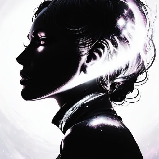 <lora:Aia:1.0> Black silhouette Surreal abstract noir image,...