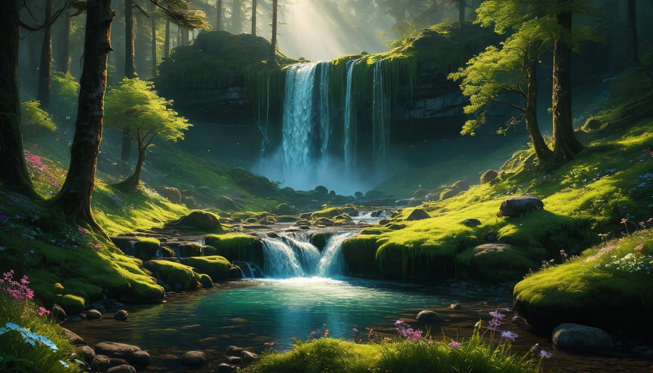 Misty Woods Hot Springs with Wine & Waterfall