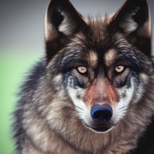 Black Wolf with Green Eyes, Professional Photography