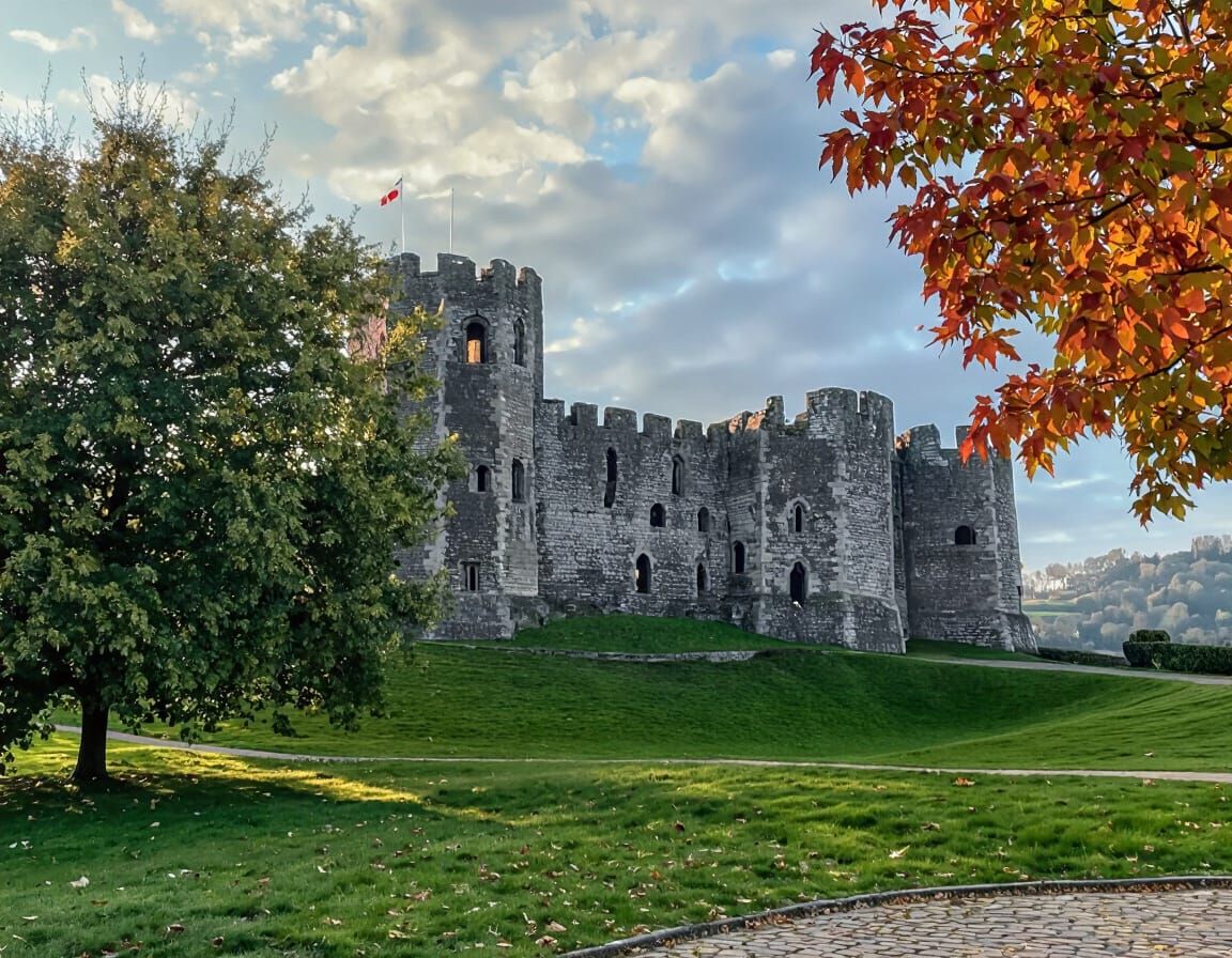 Chepstow Castle at Sunset in Van Gogh Style