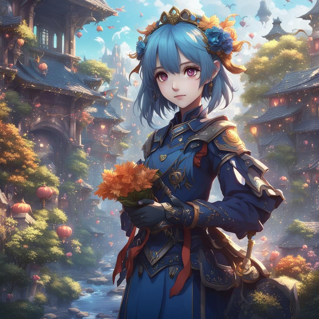 Cute Anime Girls in Detailed Fantasy Art