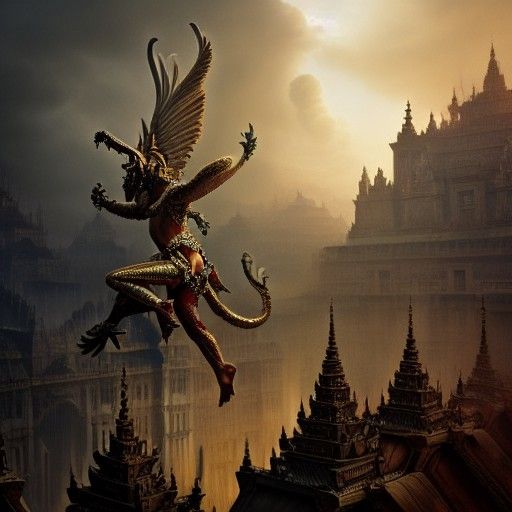 Epic Garuda Pancasila Digital Matte Painting