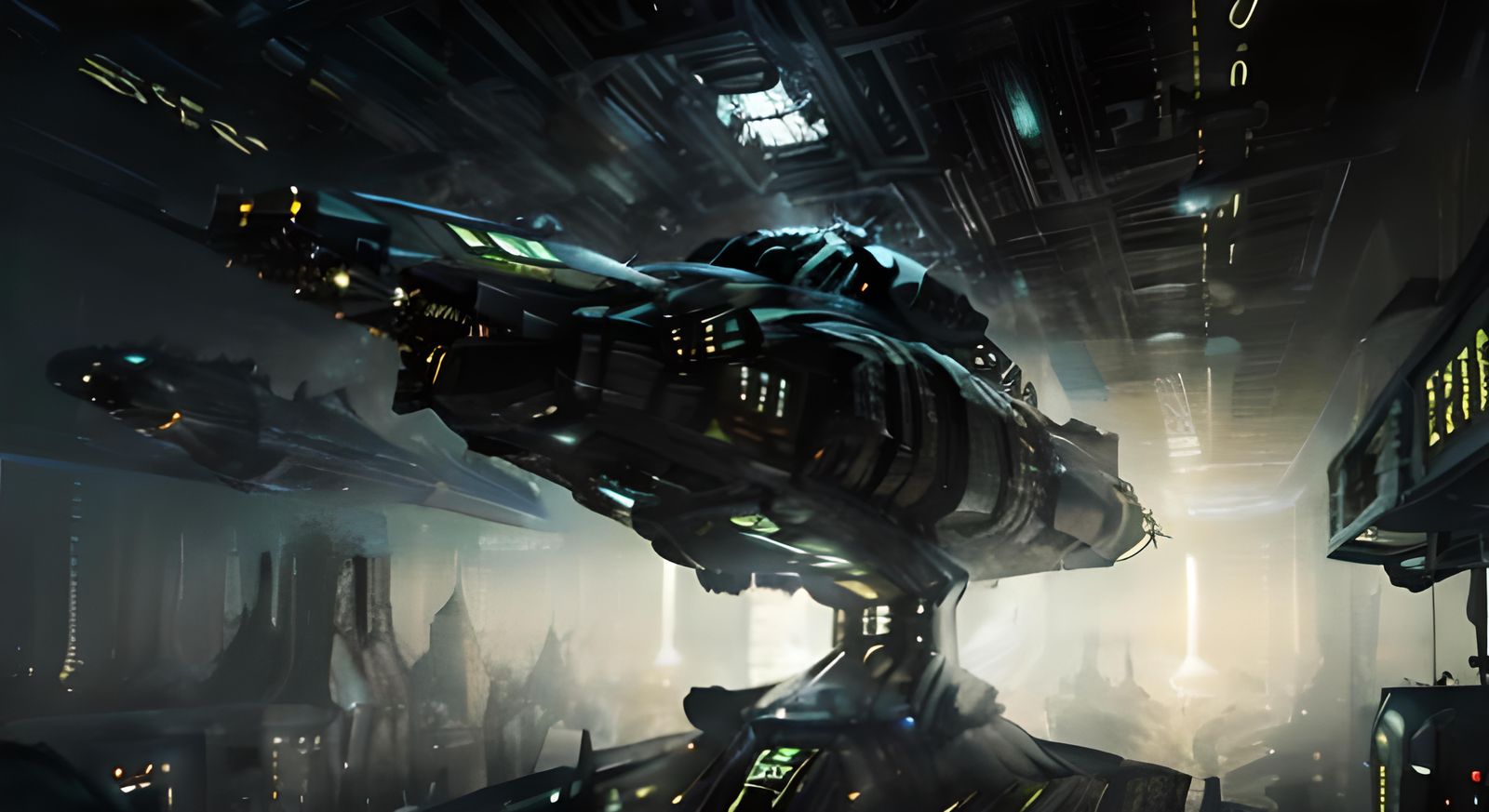 <lora:voxinbain:1.0>, Nostromo Spaceship corridor