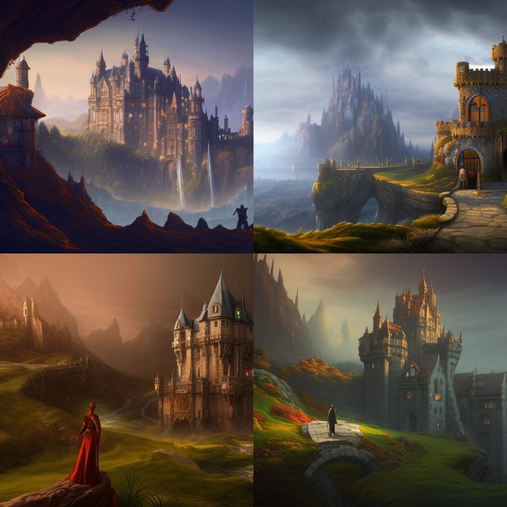 Fantastical Castle Matte Painting in Unreal Engine 5