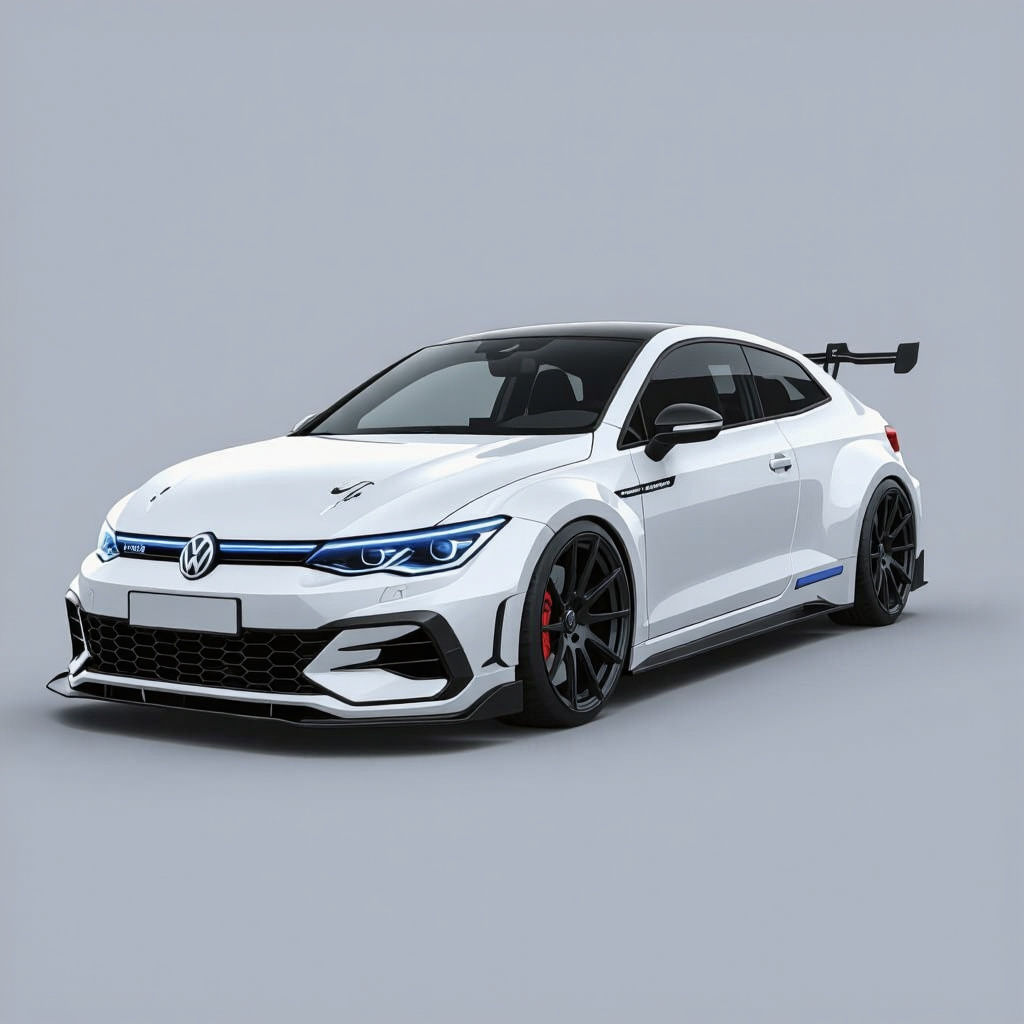 Modified White Volkswagen GT Vertus in Black