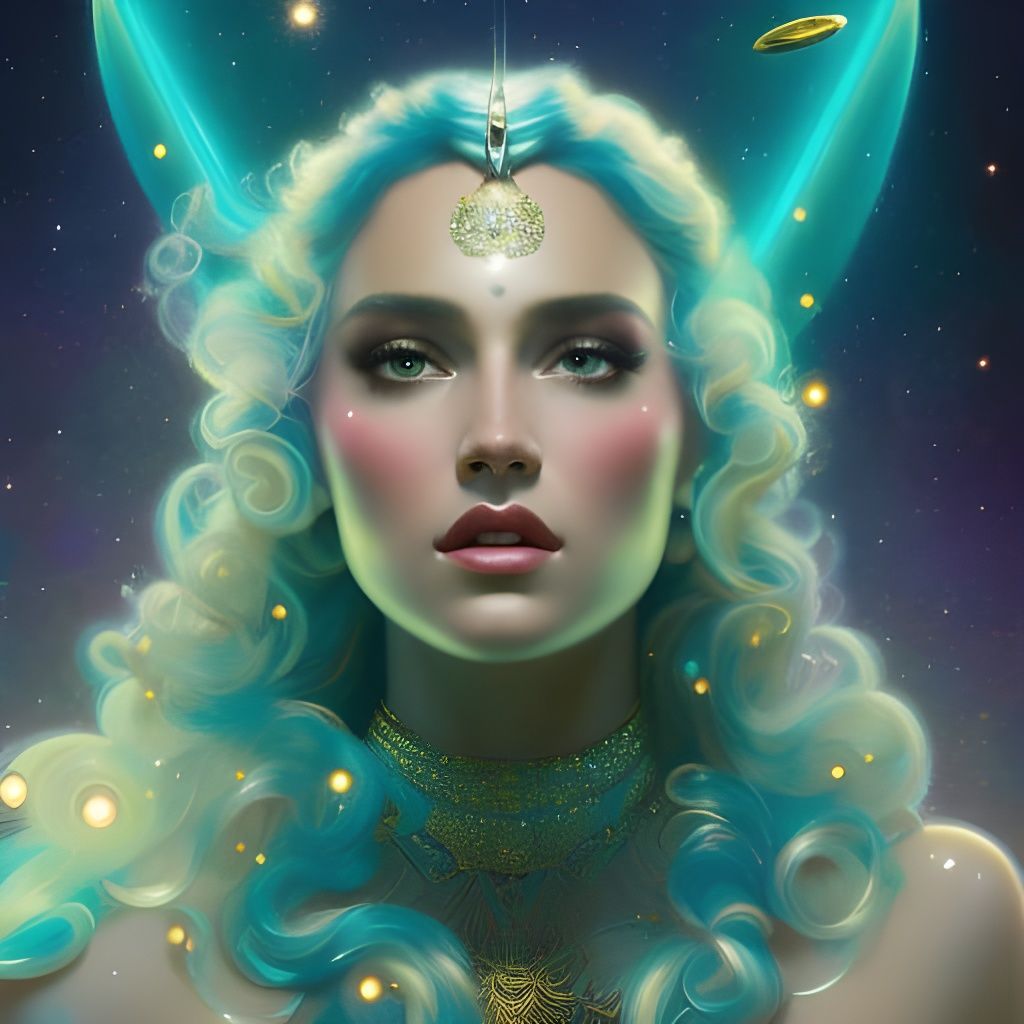 Galactic Goddess with Glitter and Crystals