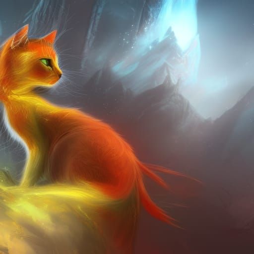 Colorful Cats in Detailed Matte Painting
