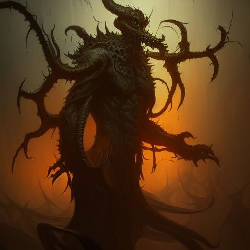 Eldritch Demon in Dark Fantasy Style