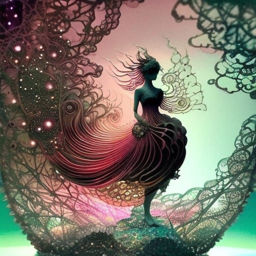 White Baroque 3D Render of a Woman's Face