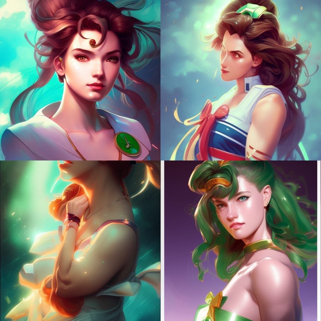 Sailor Jupiter Portrait in Hyperdetailed Lighting