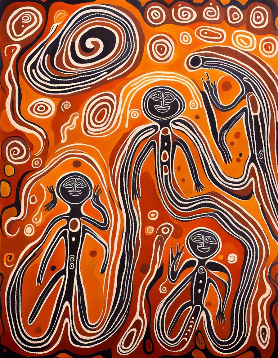 Wandjina Creation Goddess in Aboriginal Rock Art