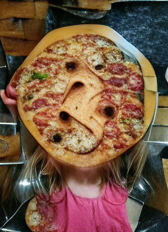 Pizza Face Portrait: A Culinary Creation