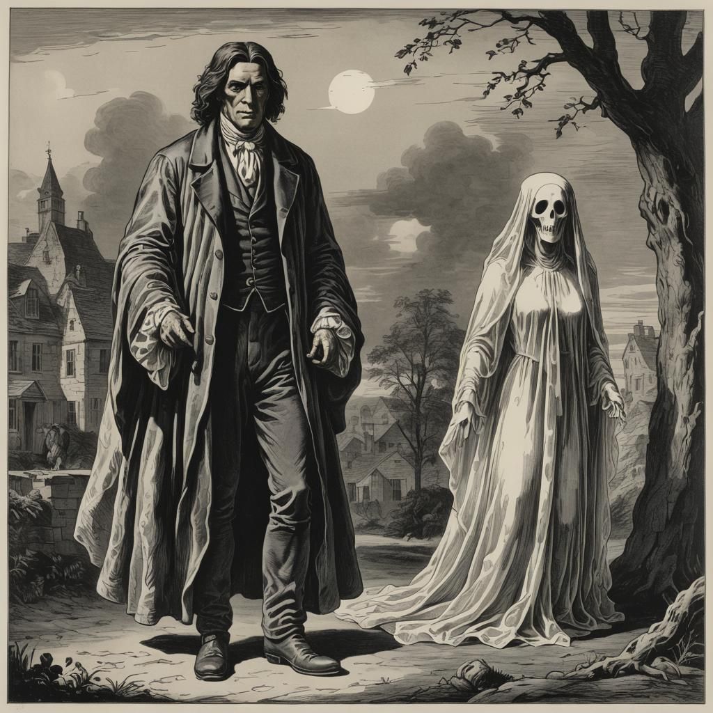 Heathcliff and a Transparent Ghostly Woman