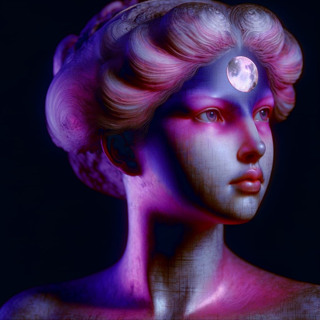 Goddess of the Moon in Triadic Hues
