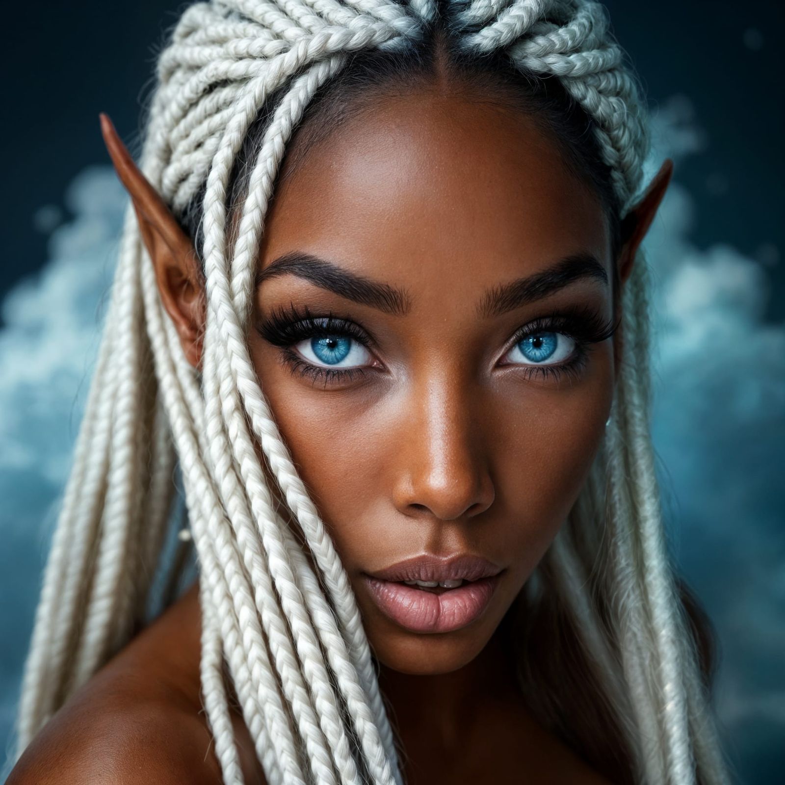 Elven Princess Portrait with Braided Hair