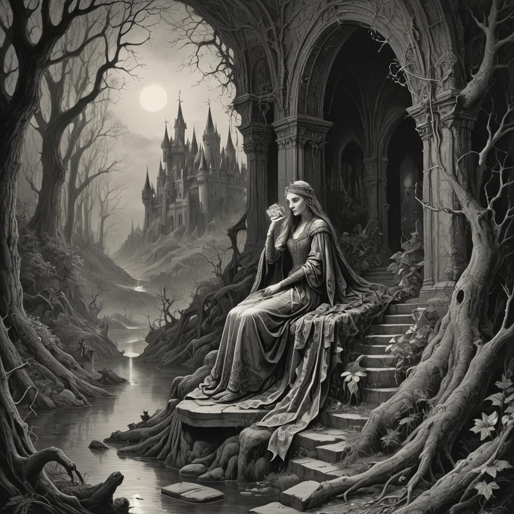 Horror Fairytale: Princess and Evil Stepmother