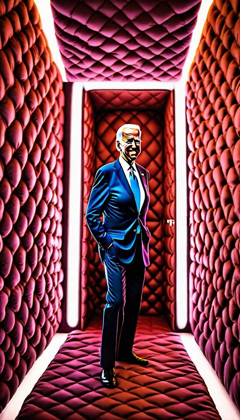 Biden in a padded room