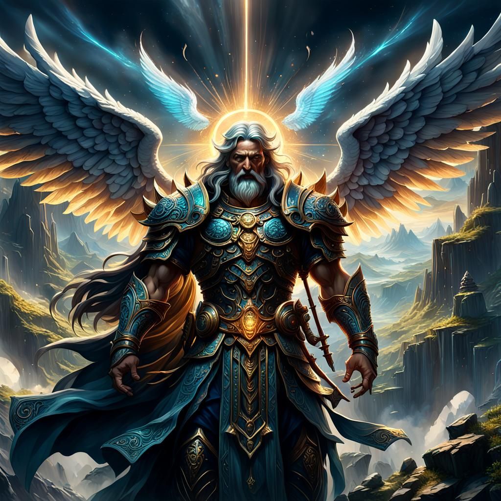 Divine God in Dark Fantasy Style