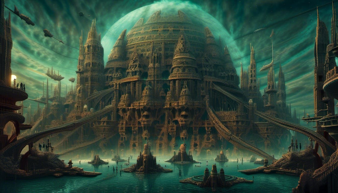 The Sunken City of R'lyeh: a Digital Painting