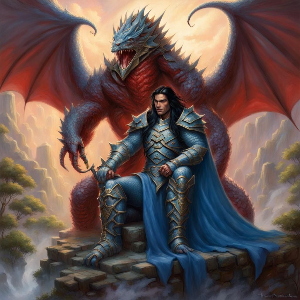 Lizardman King and Warrior Queen in Ethereal Fantasy