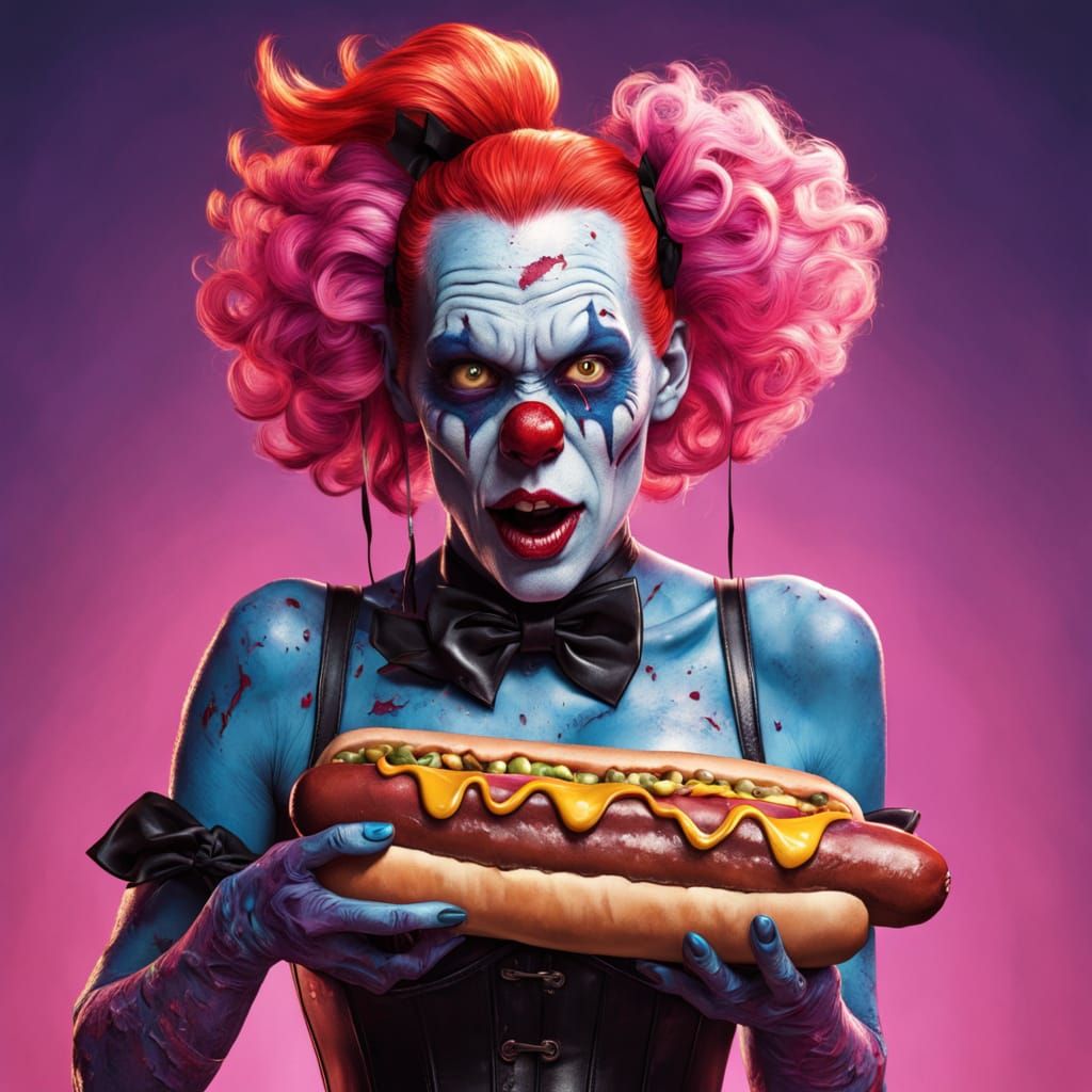 Hyperrealistic Zombie Monkey Monster Clown Burlesque Dancer ...