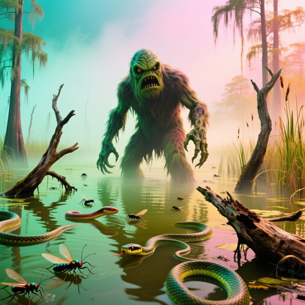 Man-Thing in Misty Marvel Swamp