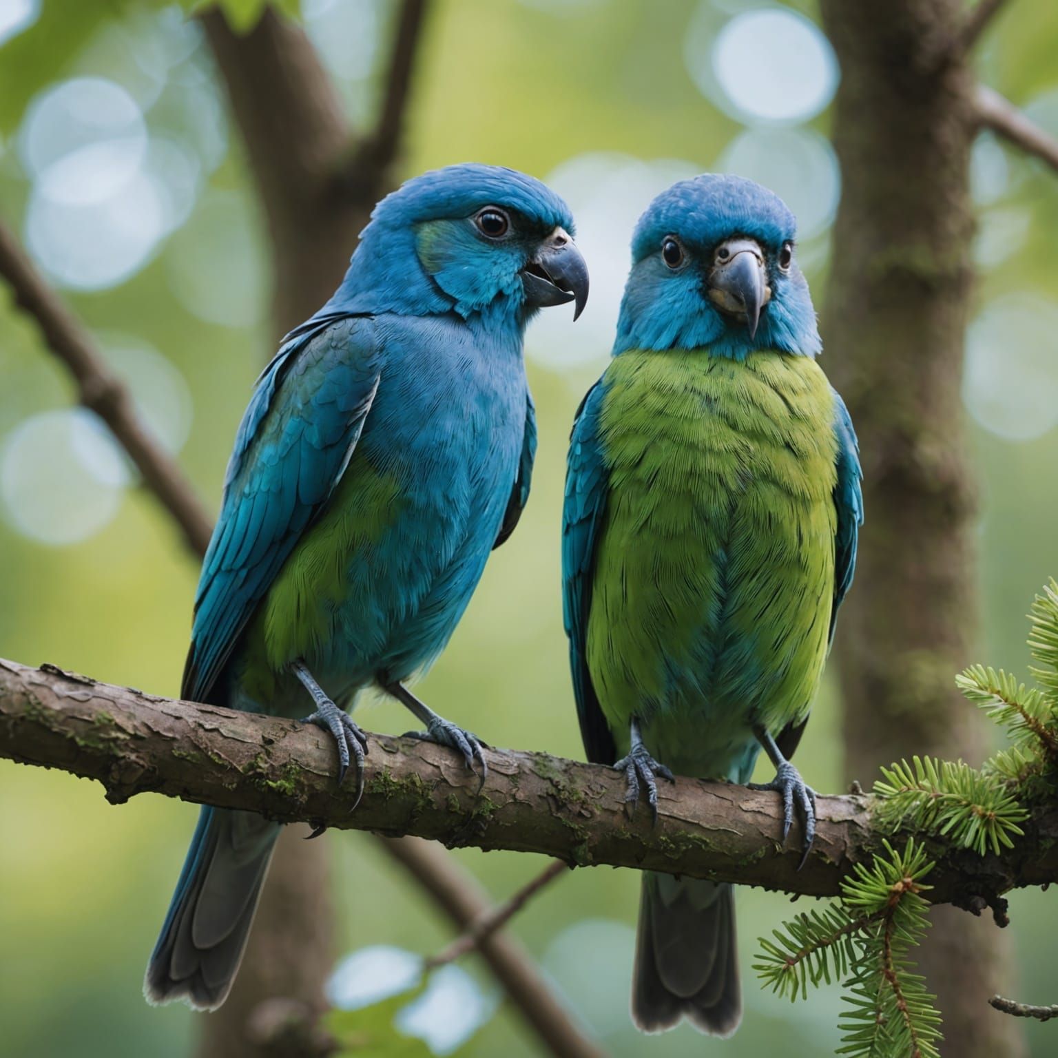 blue & green