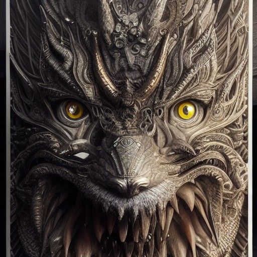 Hyperrealistic Goddess Taweret in Sinister Style